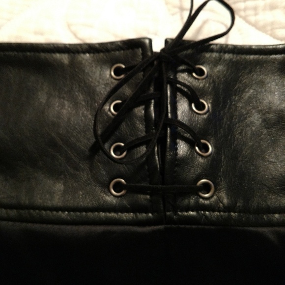 Black Satin Skirt - Picture 3 of 4